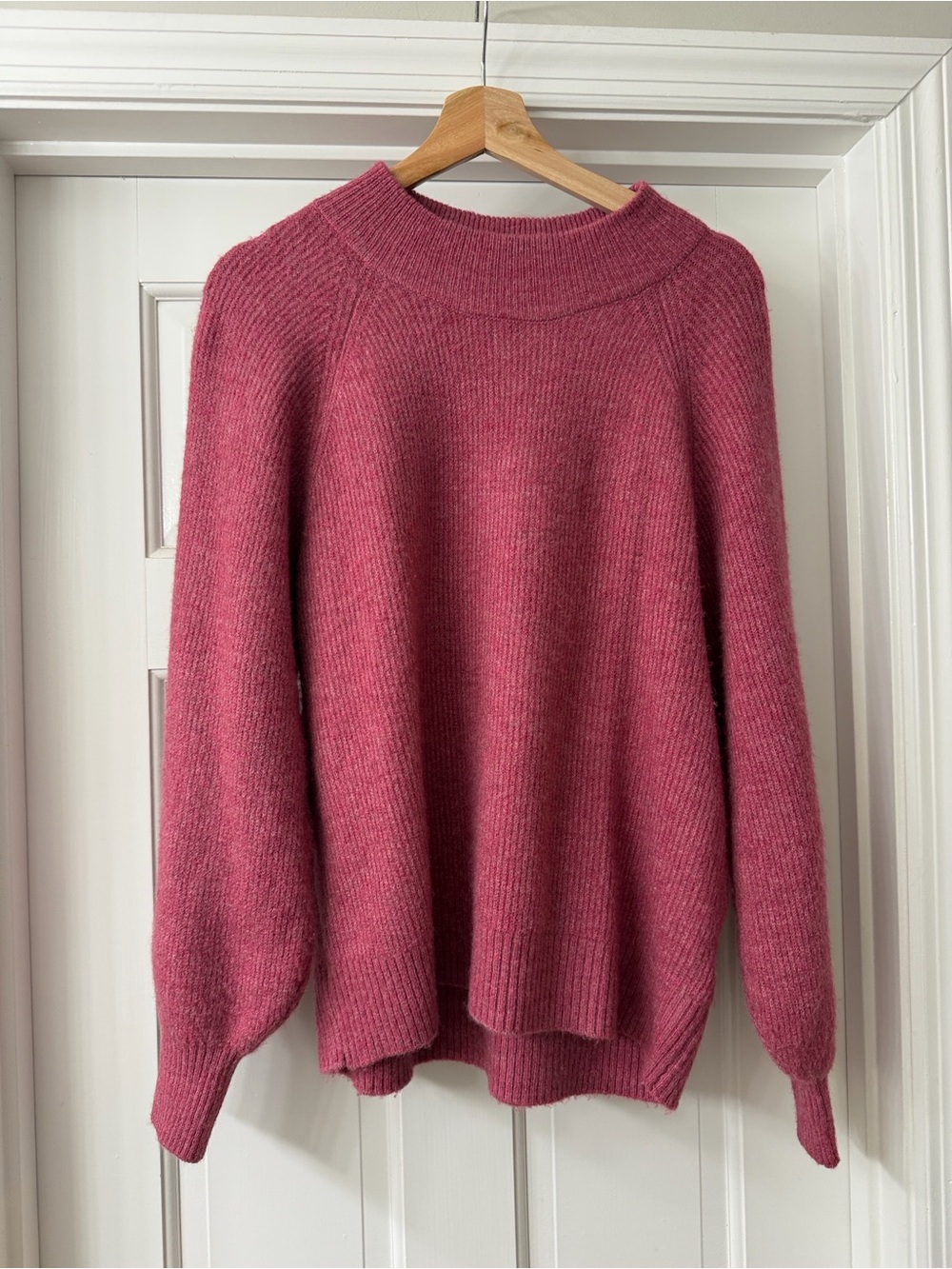 GAP Mockneck Sweater in Rose Pink